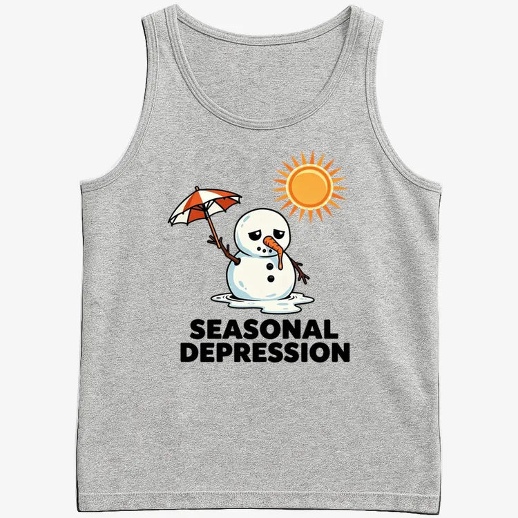 Seasonal Depression Melting Snowman