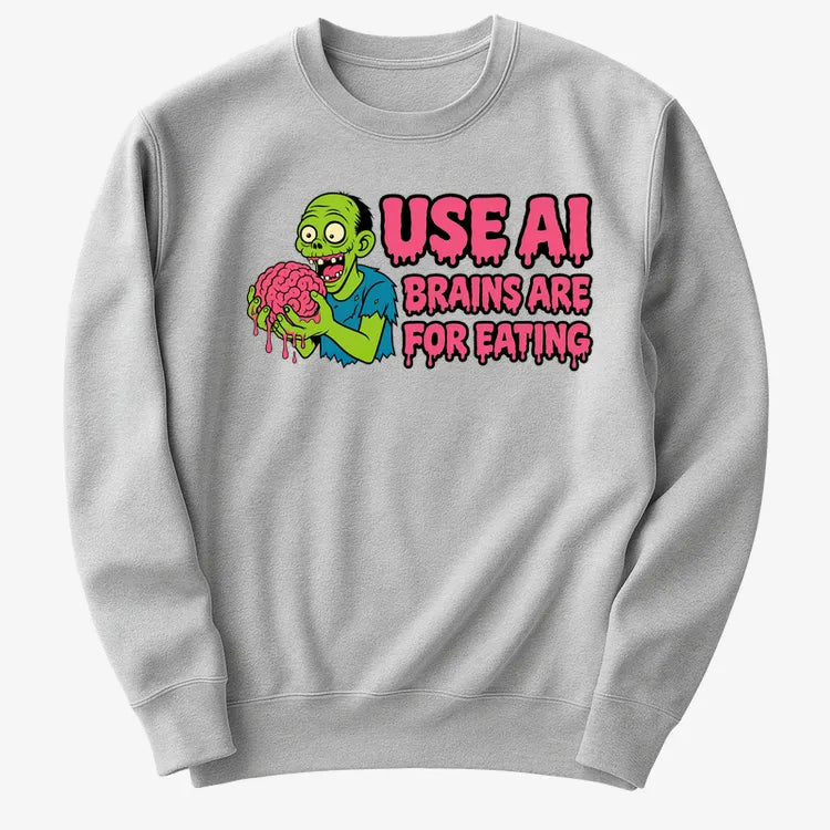 Use AI Brains Are For Eating Zombie Graphic