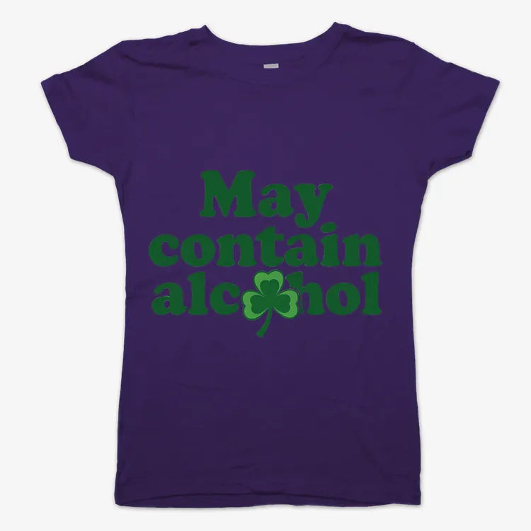 May Contain Alcohol Shamrock St Patrick's Day Design