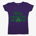 May Contain Alcohol Shamrock St Patrick's Day Design