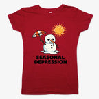 Seasonal Depression Melting Snowman