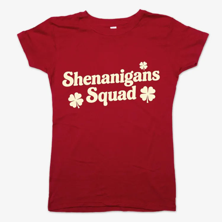 Shenanigans Squad St. Patrick's Day Four Leaf Clover Design