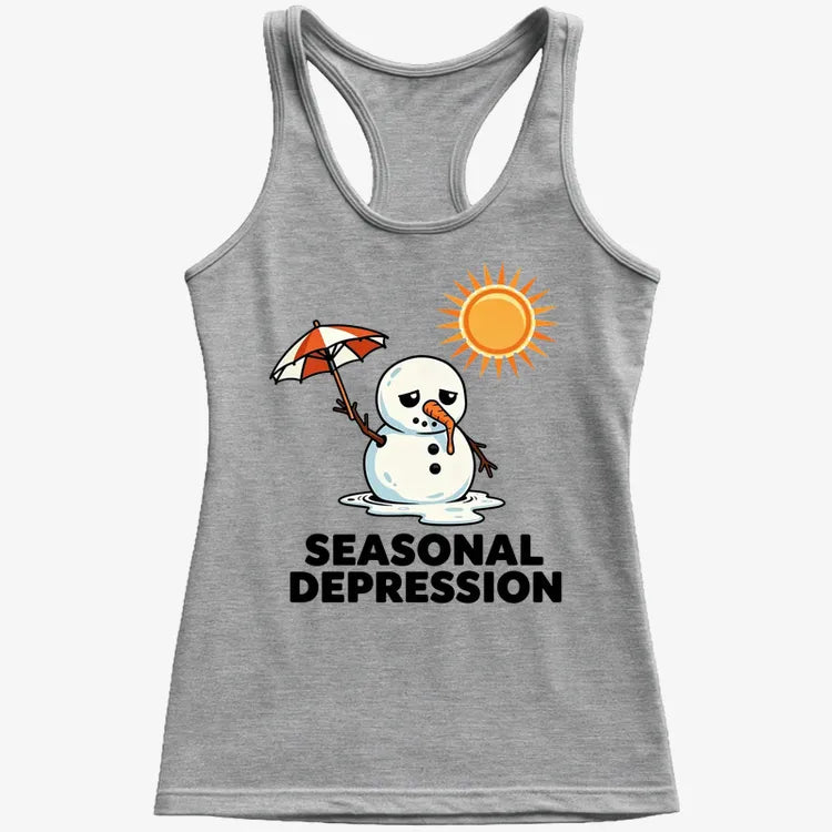 Seasonal Depression Melting Snowman