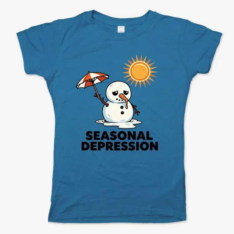 Seasonal Depression Melting Snowman