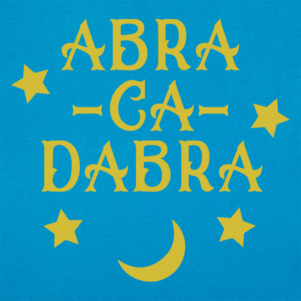 Abracadabra Magic Word with Stars and Moon
