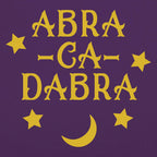 Abracadabra Magic Word with Stars and Moon