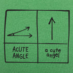 A Cute Angel vs Acute Angle Geometry Pun Diagram