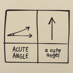 A Cute Angel vs Acute Angle Geometry Pun Diagram