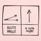 A Cute Angel vs Acute Angle Geometry Pun Diagram