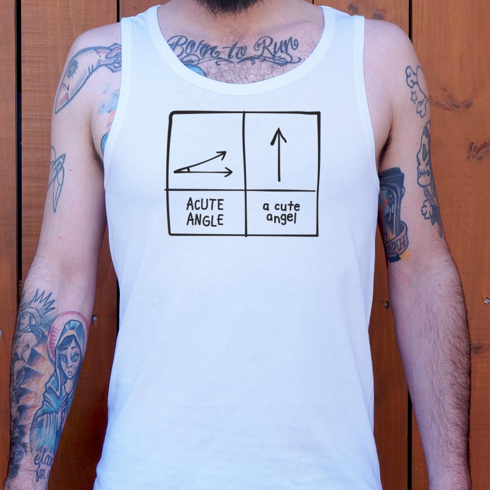 A Cute Angel vs Acute Angle Geometry Pun Diagram