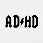 ADHD Lightning Bolt Rock Band Logo Parody