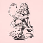 Alice Holding a Flamingo Croquet Mallet