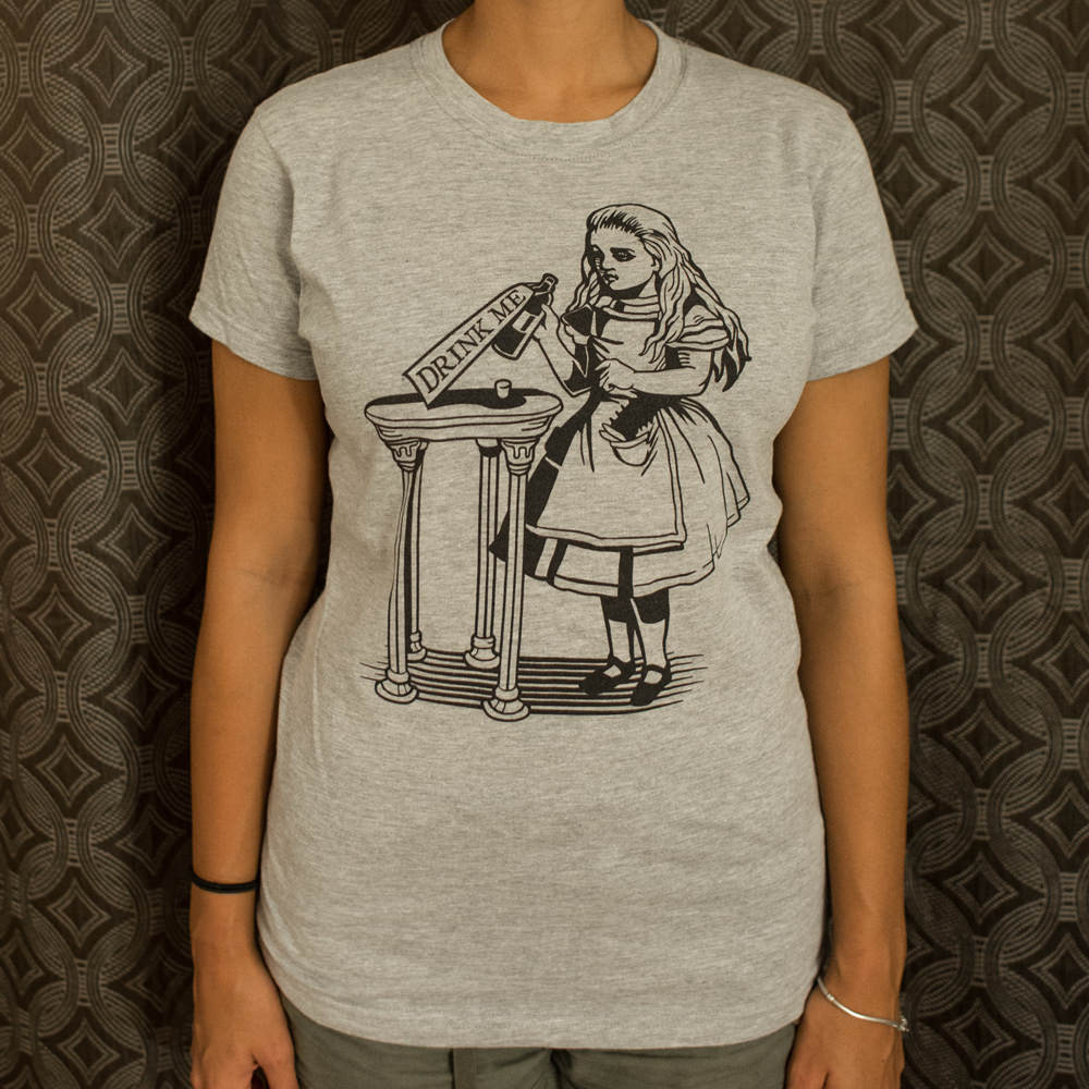 Alice Drink Me Bottle Wonderland Illustration