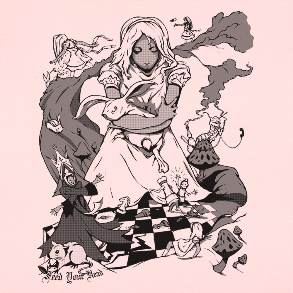 Alice In Wonderland with White Rabbit and Mad Hatter