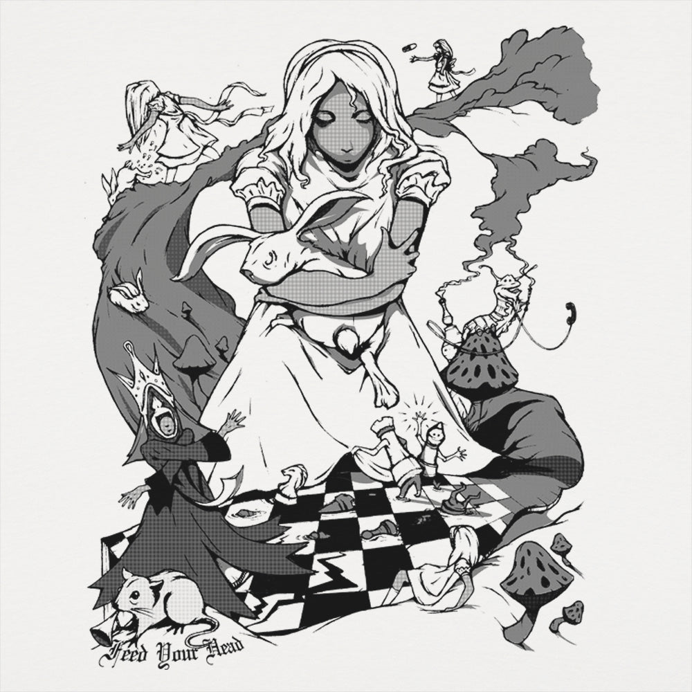 Alice In Wonderland with White Rabbit and Mad Hatter