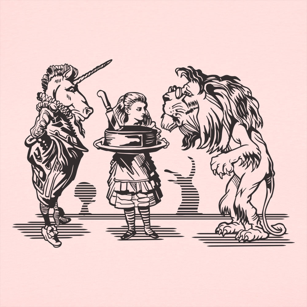 Alice And Unicorn With Lion