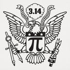 American Pi Eagle Seal with Pi Symbol and 3.14
