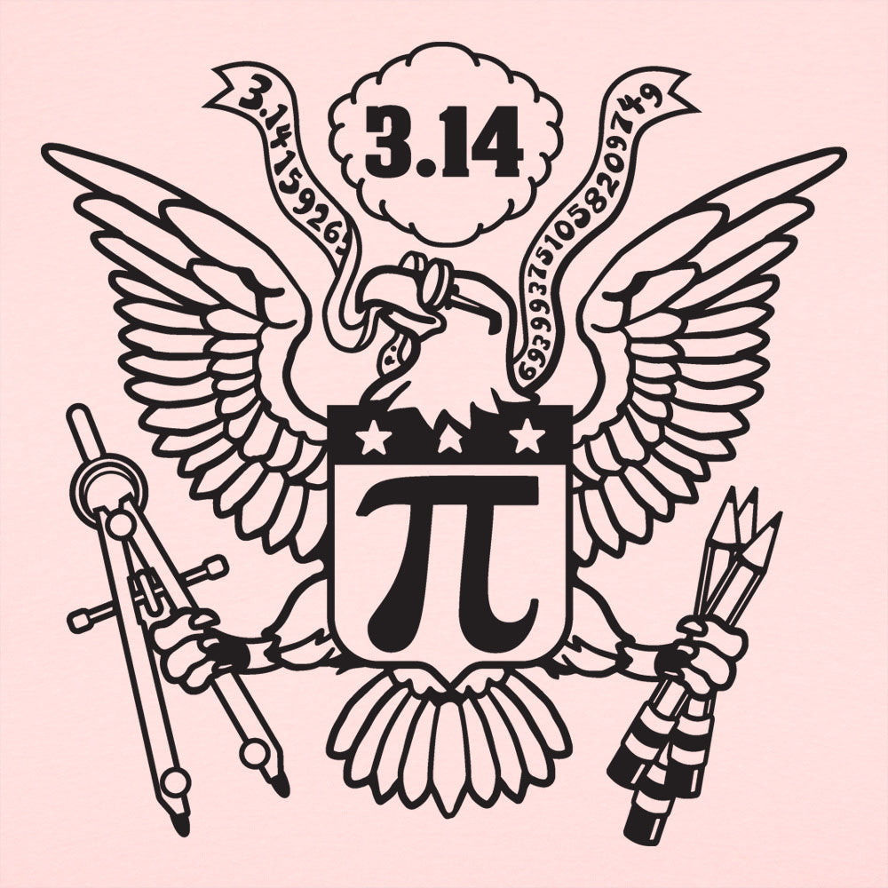 American Pi Eagle Seal with Pi Symbol and 3.14