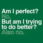 Am I Perfect? No. But Am I Trying to Do Better? Also No