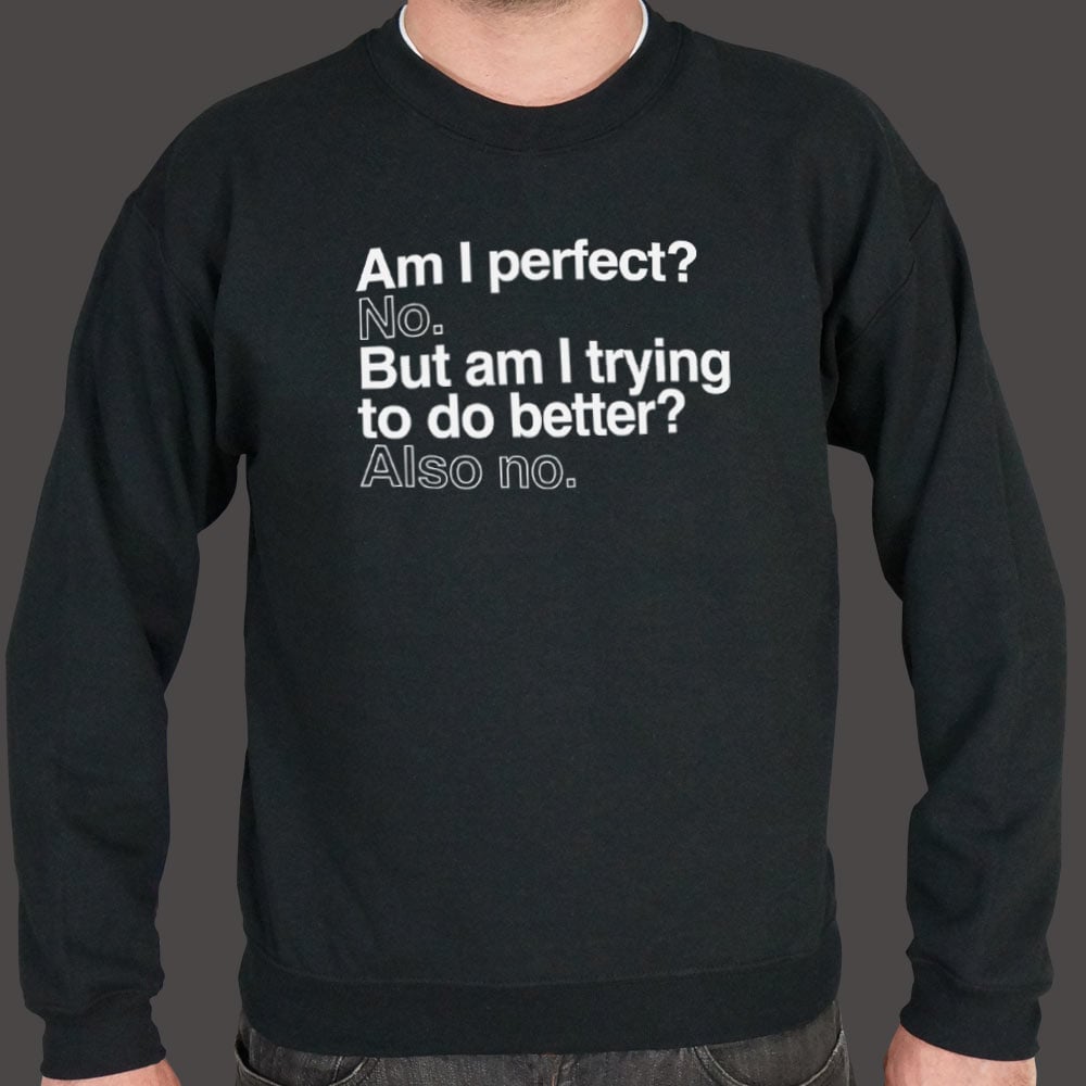 Am I Perfect? No. But Am I Trying to Do Better? Also No