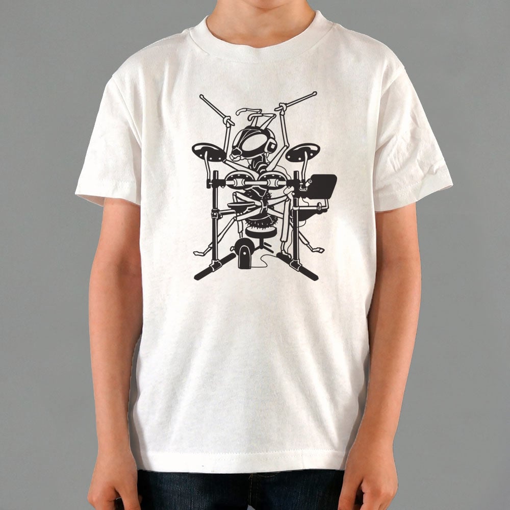 Ant Drummer Playing Drum Set