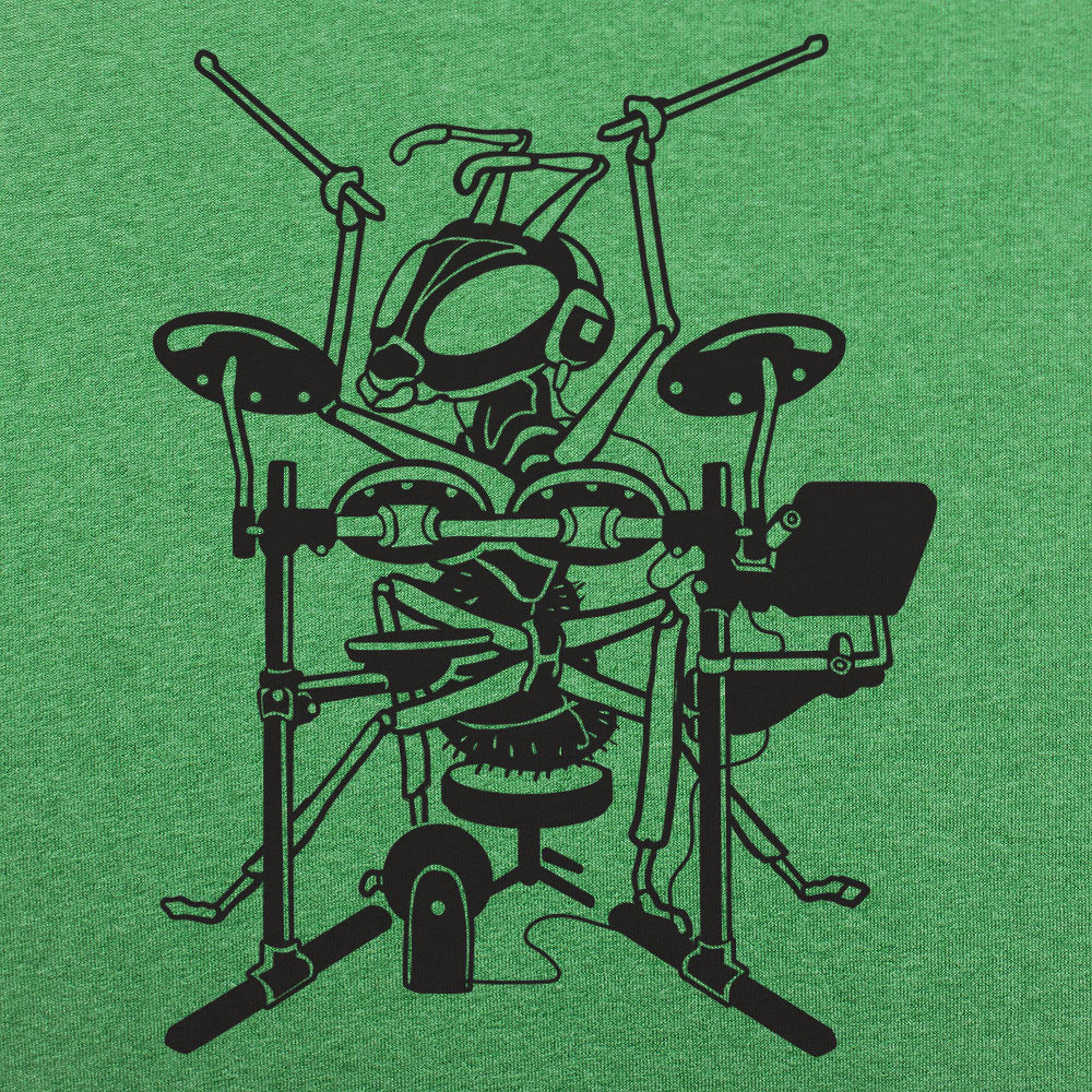 Ant Drummer Playing Drum Set