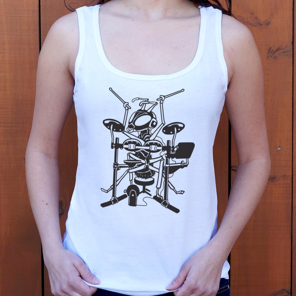 Ant Drummer Playing Drum Set