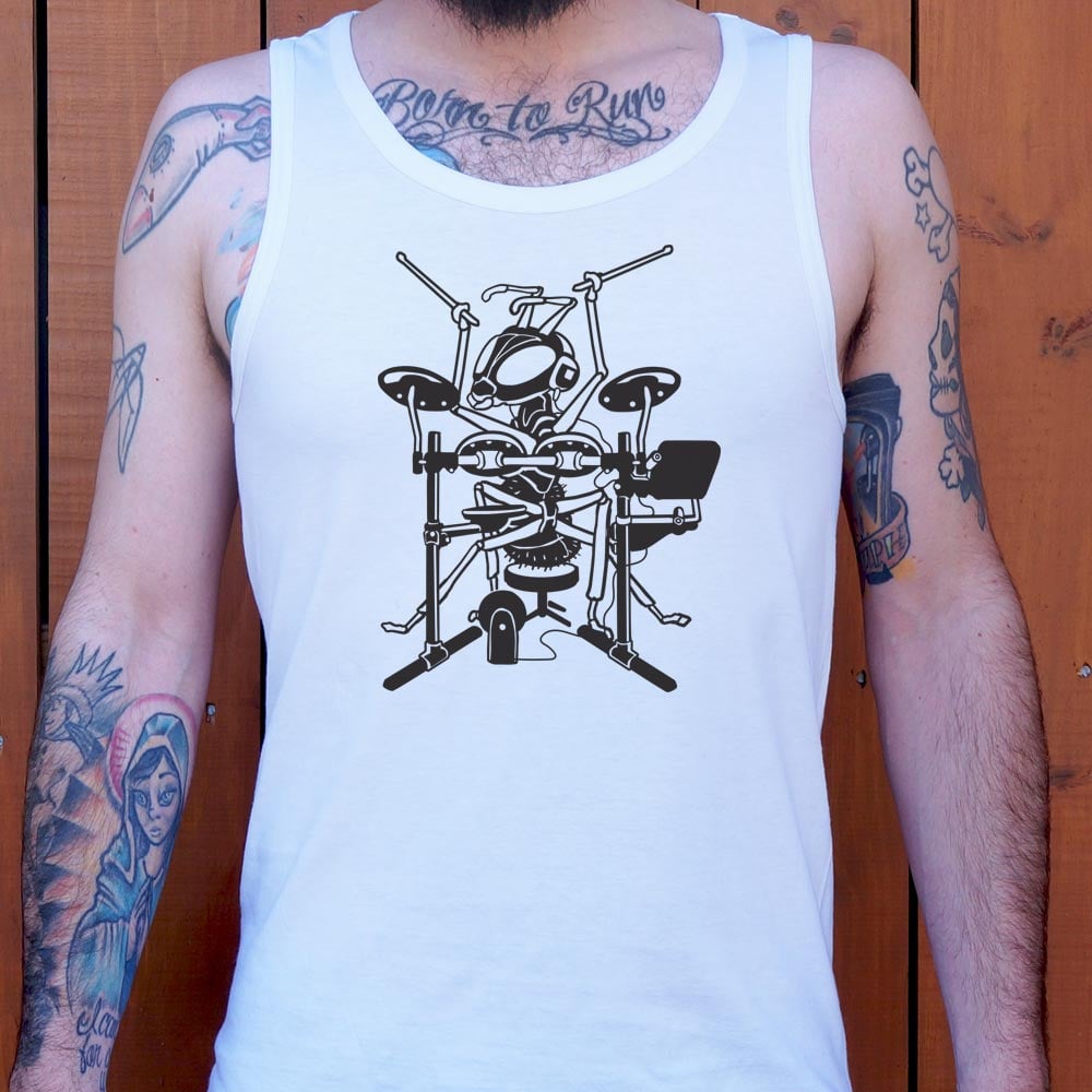 Ant Drummer Playing Drum Set
