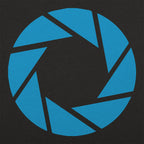 Aperture Labs Blue Camera Shutter Logo