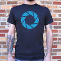 Aperture Labs Blue Camera Shutter Logo