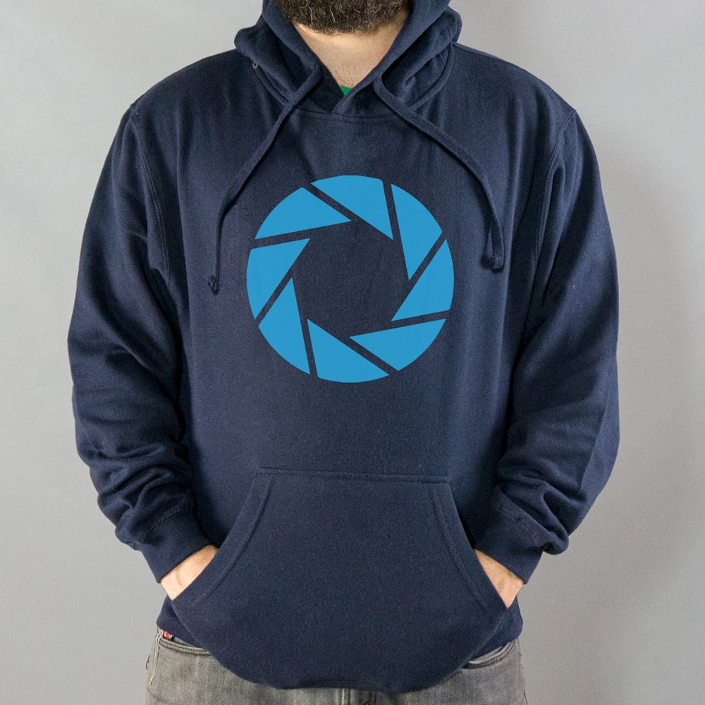 Aperture Labs Blue Camera Shutter Logo
