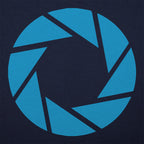 Aperture Labs Blue Camera Shutter Logo