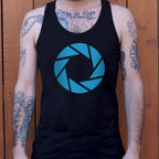Aperture Labs Blue Camera Shutter Logo