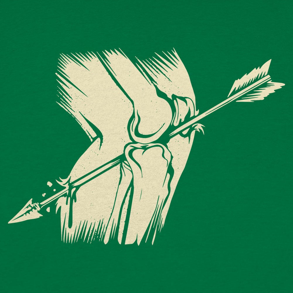 Arrow To The Knee Pierced Knee Bone Illustration