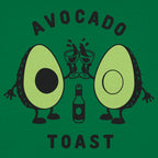 Avocado Toast Two Avocado Halves Clinking Champagne Glasses