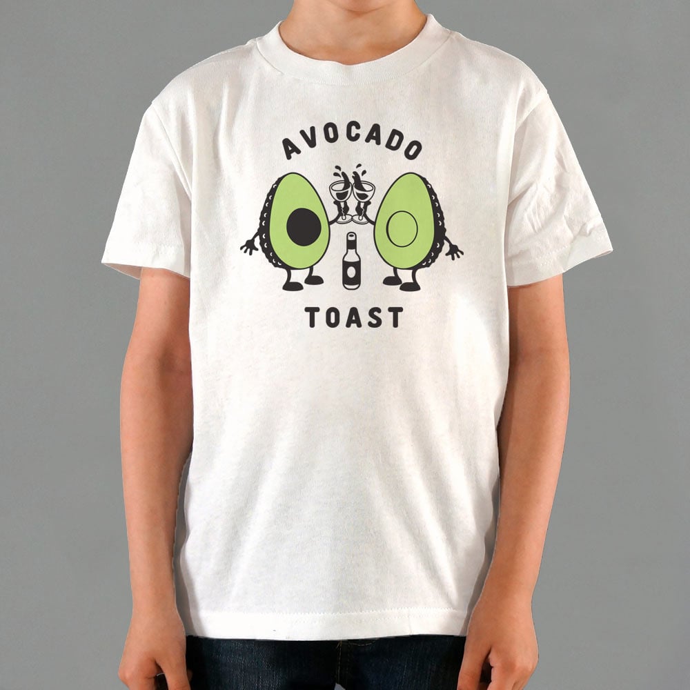 Avocado Toast Two Avocado Halves Clinking Champagne Glasses