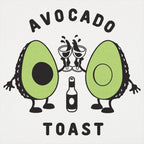 Avocado Toast Two Avocado Halves Clinking Champagne Glasses