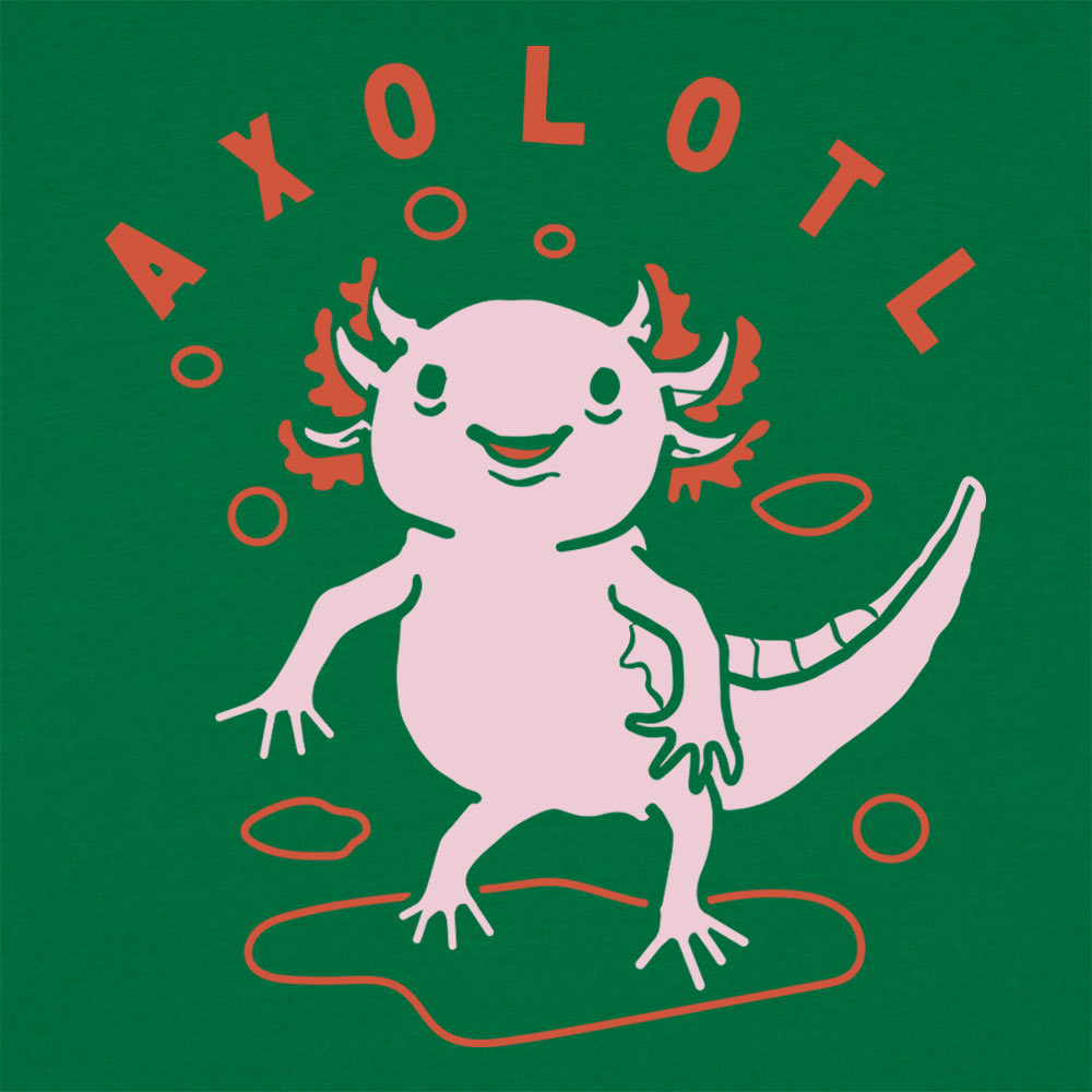 Axolotl Cute Smiling Pink Salamander