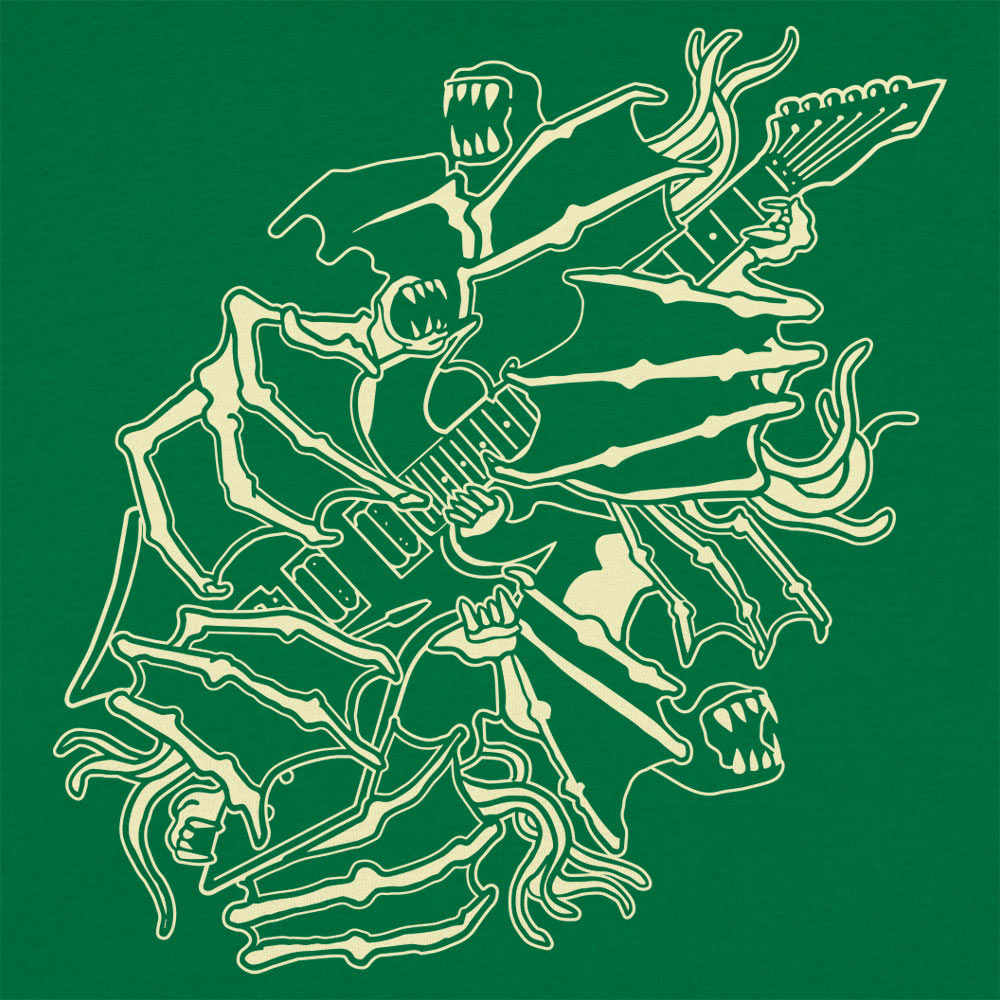 Bat Attack Bat Monster Shredding Electric Guitar
