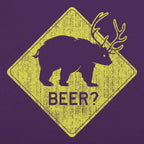 Beer Bear Deer Crossing Sign