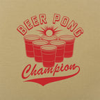 Beer Pong Champion with Red Cups Varsity Logo