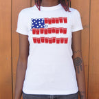 Beer Pong USA Flag Made of Red Cups and Ping Pong Balls