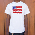 Beer Pong USA Flag Made of Red Cups and Ping Pong Balls