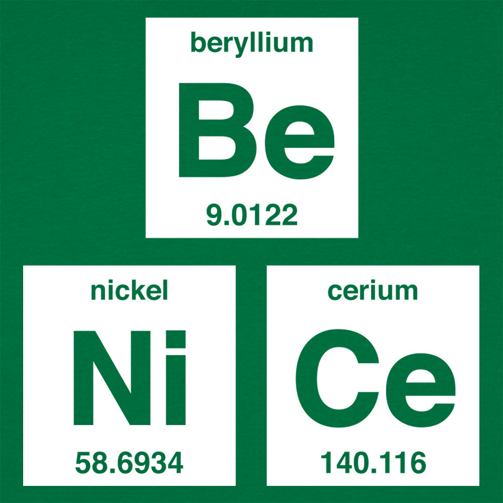 Be Nice Periodic Table Elements