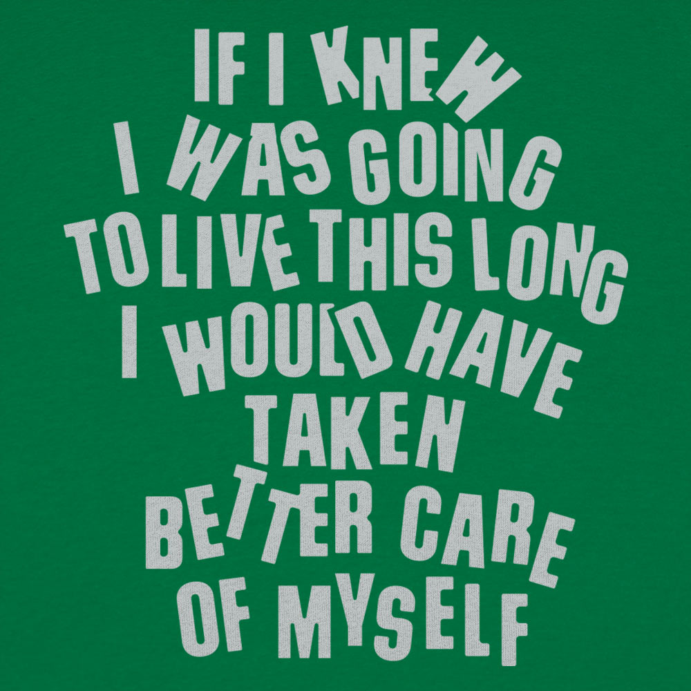 If I Knew I Was Going to Live This Long. Better Care of Myself Quote