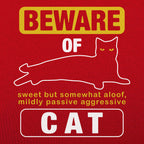 Beware Of Cat Warning Sign.