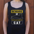 Beware Of Cat Warning Sign.