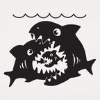 Big Sharks Eating Little Fish Food Chain