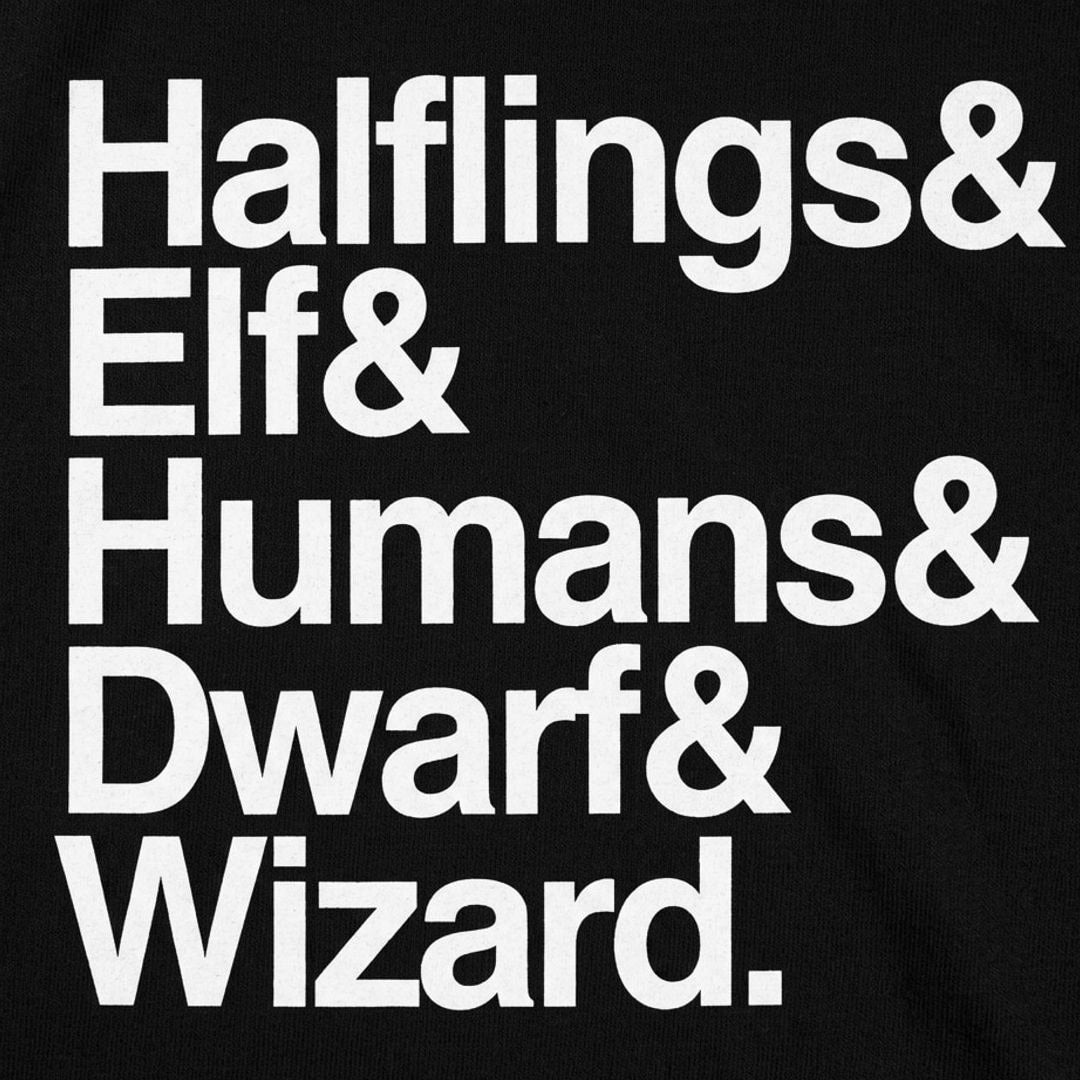 The Fellowship of Halflings. Elves. Humans. Dwarves and Wizards
