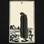 Tarot Five of Cups Card Hooded Figure Mourning